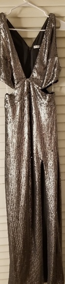 Halston Heritage size 6 full length metallic gown - Picture 1 of 5
